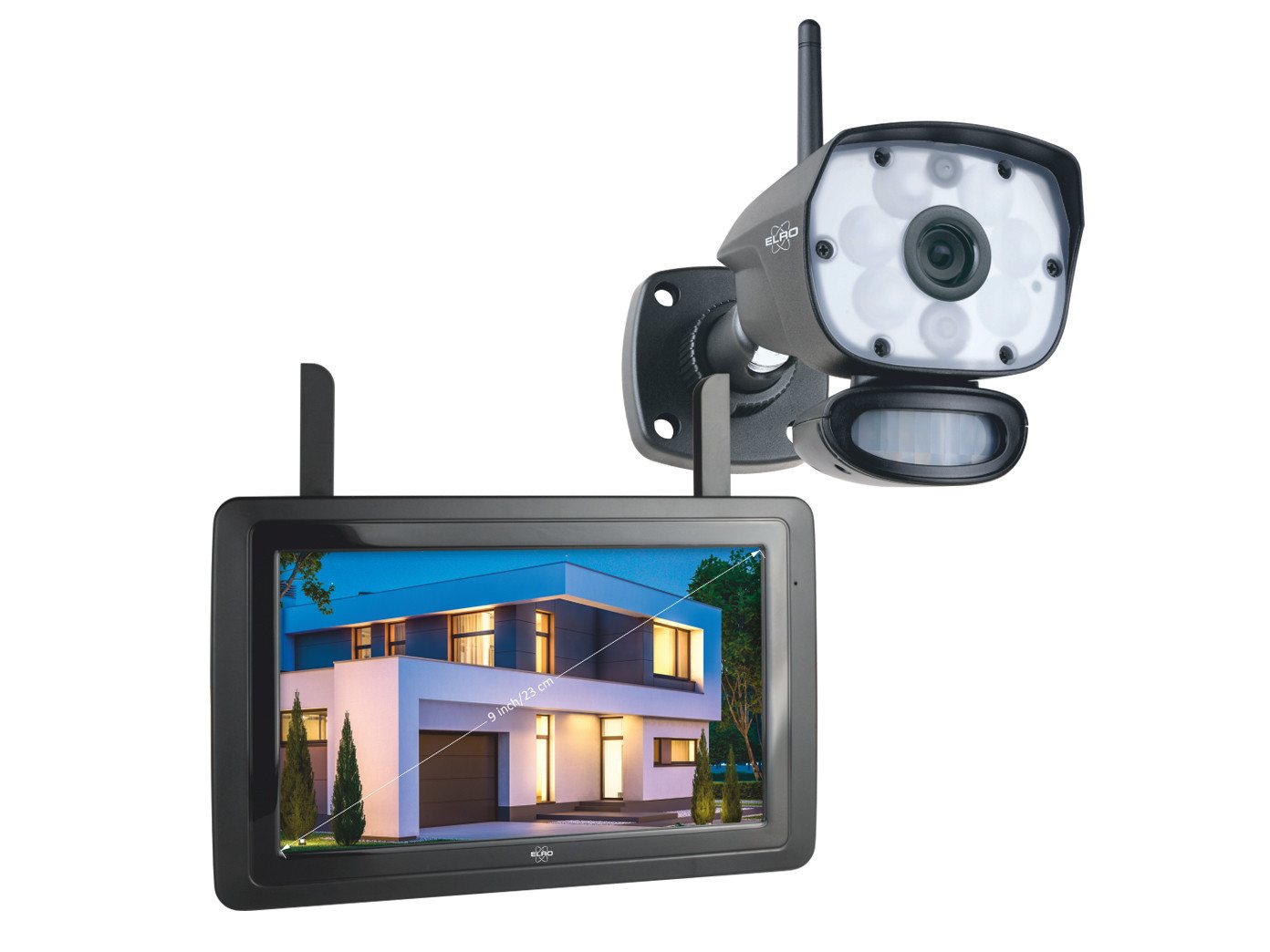 Elro Outdoor-Kamera (WLAN (Wi-Fi), IP Überwachungskamera mit Live-Übertragung auf Handy Bewegungsmelder) von Elro
