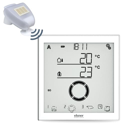 ELSNER Elektronik Solexa II Set Smart Home Funk Steuerung/Display, Wetterstation, Zeitschaltuhr/Smart Lichtschalter/Markisensteuerung & Smart Home Heizung nach Wetter & Temperatur von Elsner Elektronik