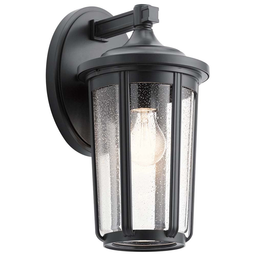 Außenlampe Wandleuchte, Alu, Glas, schwarz, H 37,1 cm Außenlampe Wandleuchte, Alu, Glas, schwarz, H 37,1 cm von Elstead Lighting