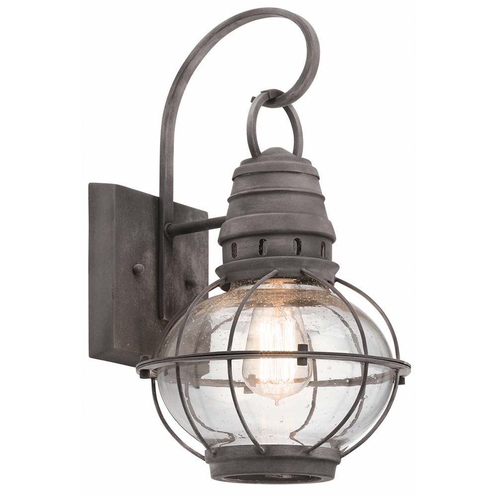 Außenleuchte, Wandlampe, Stahl Glas, Verwittertes Zink Außenleuchte, Wandlampe, Stahl Glas, Verwittertes Zink von Elstead Lighting