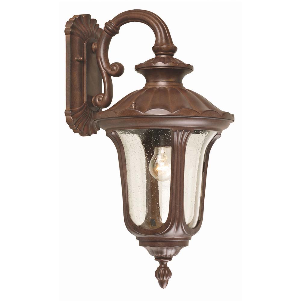 Außenleuchte, Wandlampe, Stahl mundgeblasenes Glas, H 56 cm Außenleuchte, Wandlampe, Stahl mundgeblasenes Glas, H 56 cm von Elstead Lighting