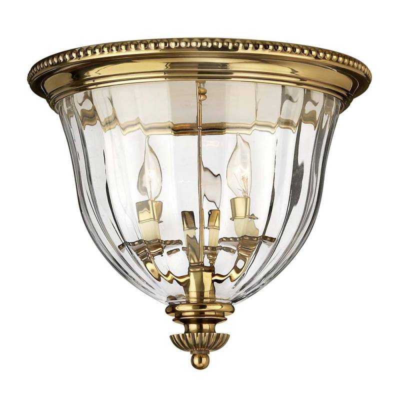 Deckenleuchte, Messing Glas, D 36,8 cm von Elstead Lighting