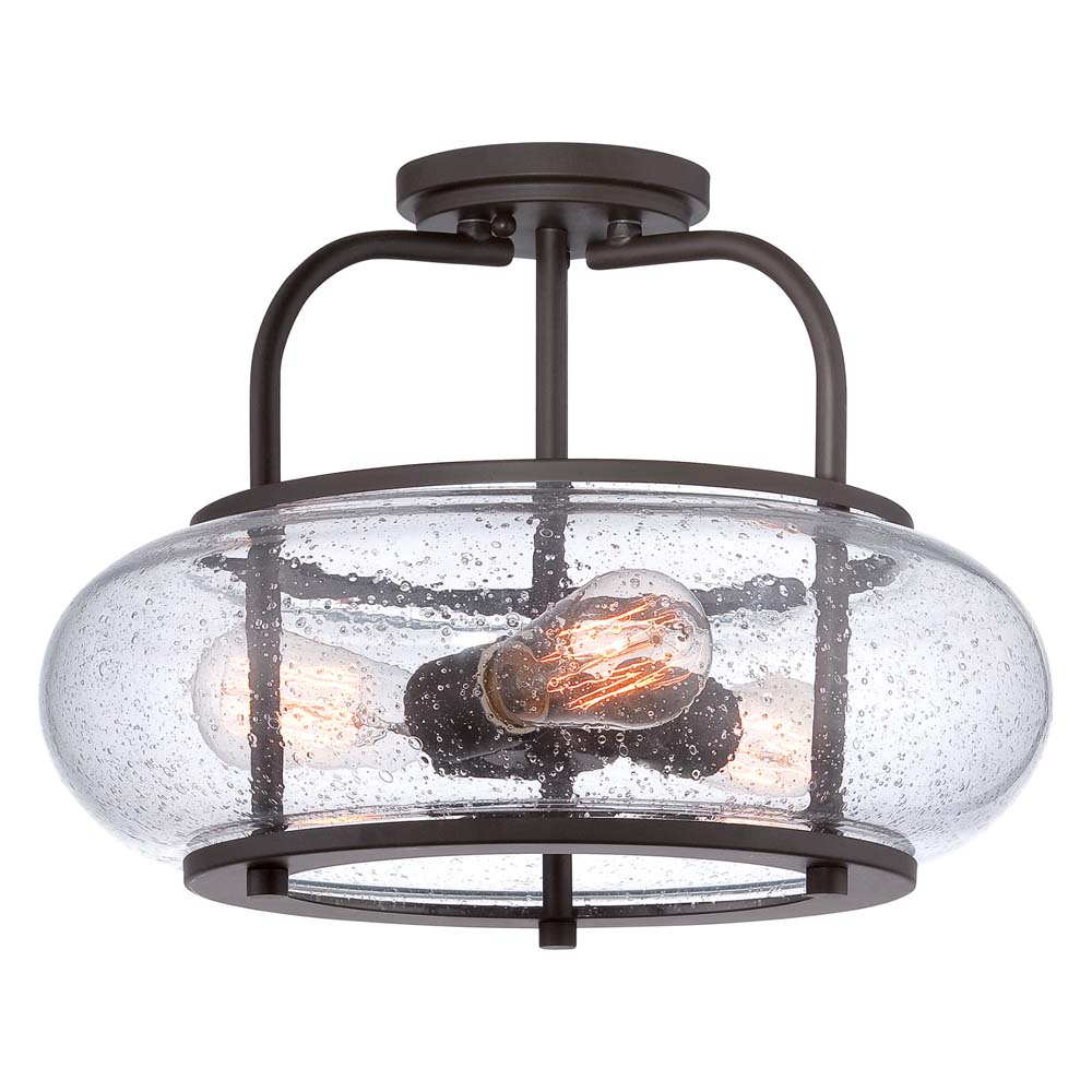 Deckenleuchte, Metall Glas, Bronze, D 40,6 cm Deckenleuchte, Metall Glas, Bronze, D 40,6 cm von Elstead Lighting