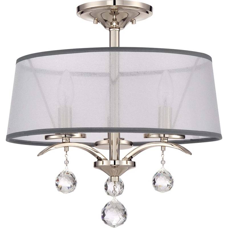 Deckenleuchte, Metall Kristallakzenten, D 40,7 cm von Elstead Lighting