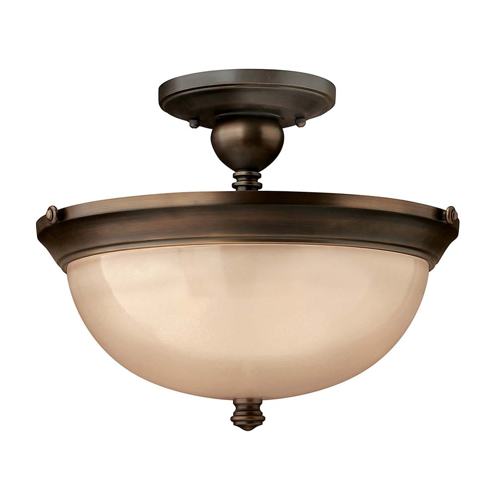 Deckenleuchte, Stahl Glas, Bronze, D 38,1 cm Deckenleuchte, Stahl Glas, Bronze, D 38,1 cm von Elstead Lighting