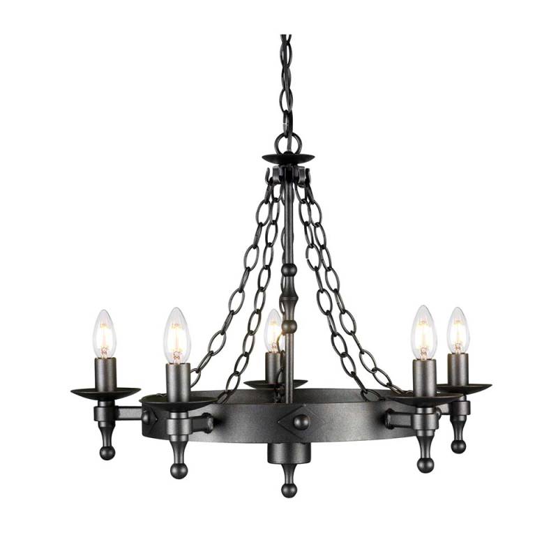 Kronleuchter, Hängeleuchte, Graphitschwarz, D 60 cm von Elstead Lighting