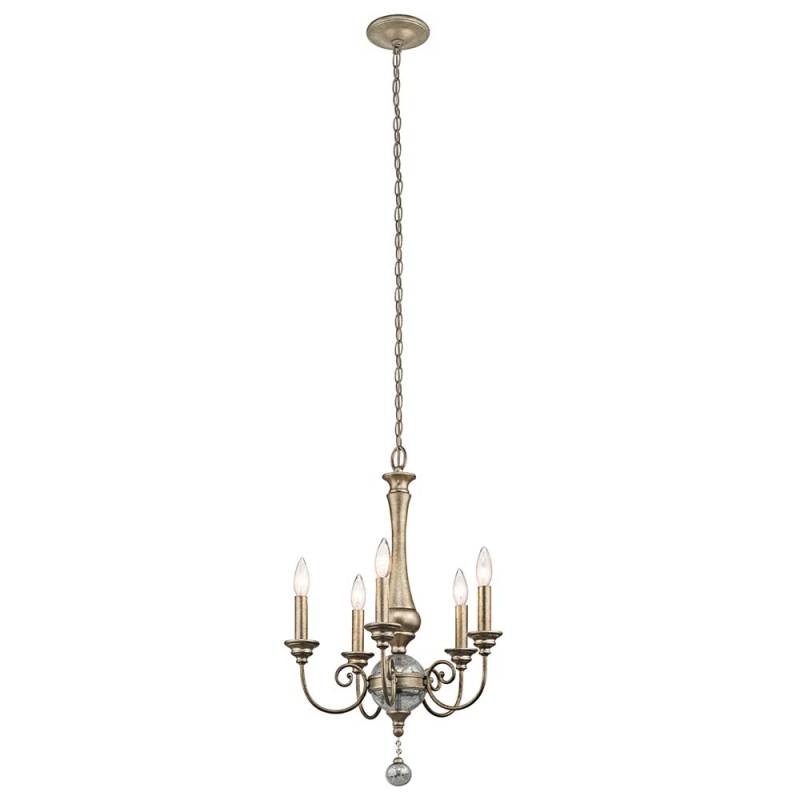 Kronleuchter, Hängeleuchte, Stahl Gold, D 45,1 cm von Elstead Lighting