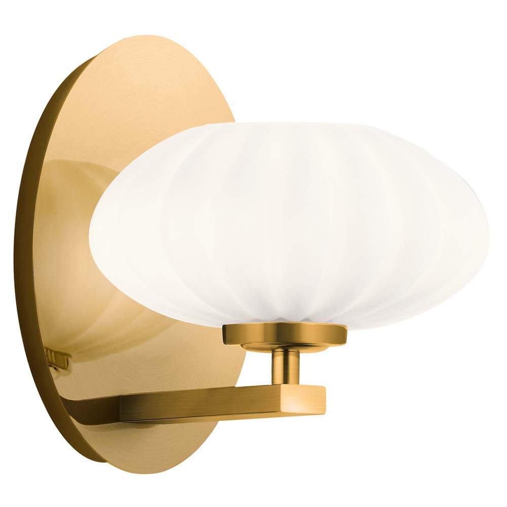 LED Wandleuchte, Badezimmerleuchte, Gold, Stahl, Glas, Dimmbar LED Wandleuchte, Badezimmerleuchte, Gold, Stahl, Glas, Dimmbar von Elstead Lighting