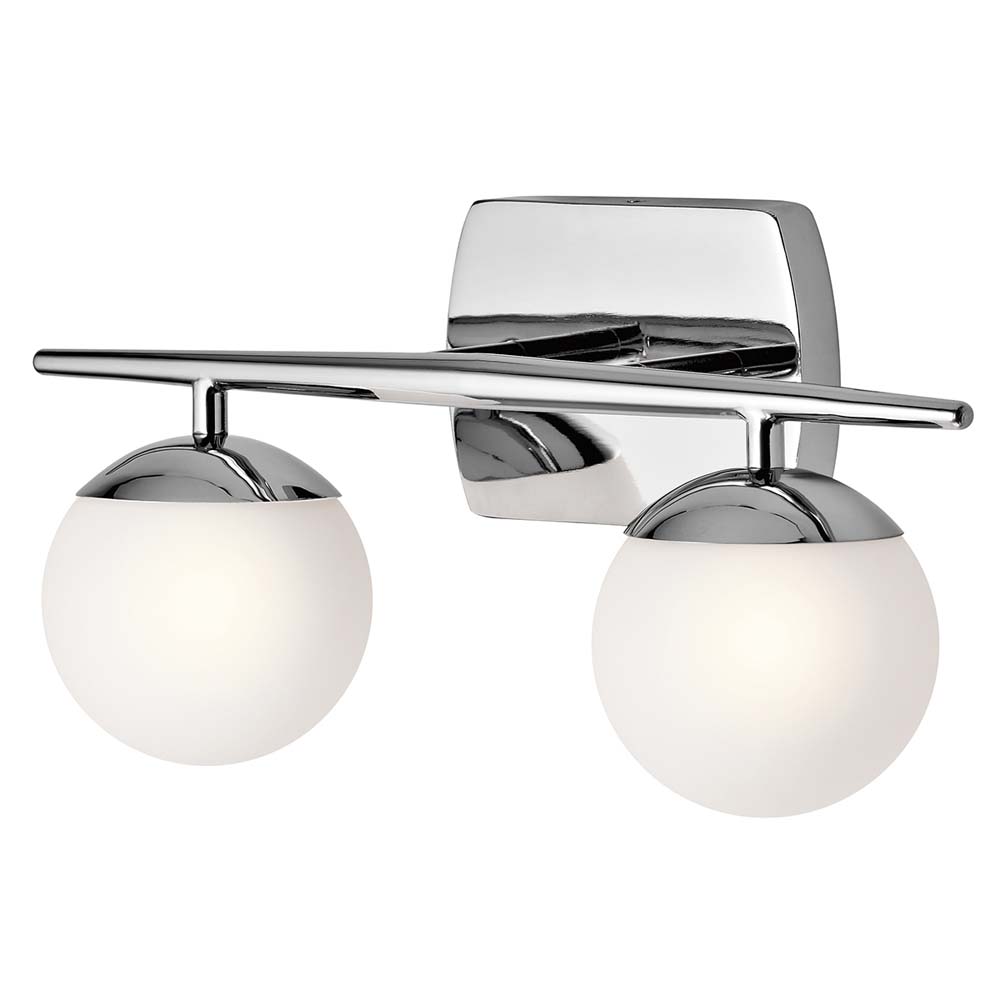 LED Wandleuchte, Glaskugel satiniert, chrom poliert L 42 cm LED Wandleuchte, Glaskugel satiniert, chrom poliert L 42 cm von Elstead Lighting