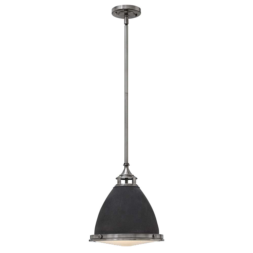 Pendellampe, Deckenlampe, Glas Metall, Zink, D 32,4 cm Pendellampe, Deckenlampe, Glas Metall, Zink, D 32,4 cm von Elstead Lighting