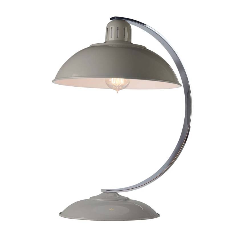 Tischleuchte, Stahl, grau, Chrom poliert, H 46 cm von Elstead Lighting