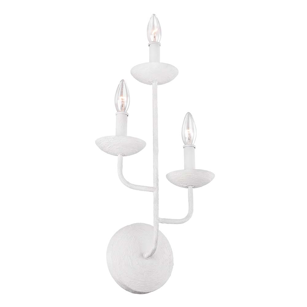 Wandleuchte, 3-Flammig, Gips, Stahl, weiß, H 61 cm Wandleuchte, 3-Flammig, Gips, Stahl, weiß, H 61 cm von Elstead Lighting