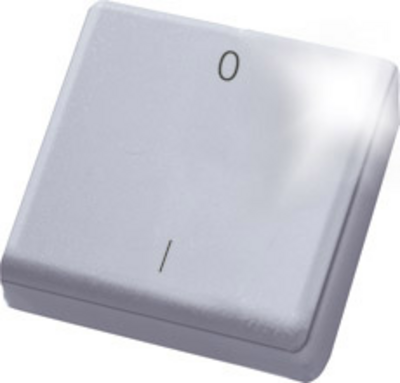 ELTAKO FMH2S-wg Funk-Minihandsender reinweiss glaenzend fuer Schluesselring (30000085) von Eltako