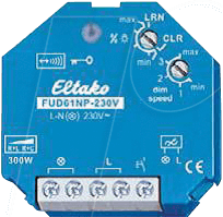 ELTAKO FUD61NP-230V Funkaktor Universal-Dimmschalter UP max 300W (30100830) von Eltako
