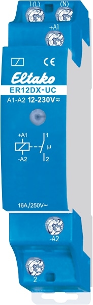 ELTAKO Schaltrelais ER12DX-UC, 1 Schließer, potentialfrei ELTAKO Schaltrelais ER12DX-UC, 1 Schließer, potentialfrei von Eltako