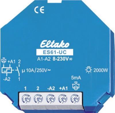 ELTAKO Stromstoss-Schalter ES61-8..230VUC Doseneinbau 8-230V 2000W ES61-UC (61100501) von Eltako