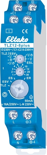 ELTAKO Treppenlichtzeitschalter TLZ12-8plus, 1 Schließer, 16A ELTAKO Treppenlichtzeitschalter TLZ12-8plus, 1 Schließer, 16A von Eltako