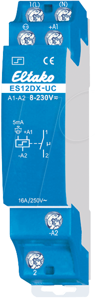 ES12DX-UC - Elektronischer Stromstoßschalter - 1 Schließer, 250V/16A, 230V von Eltako