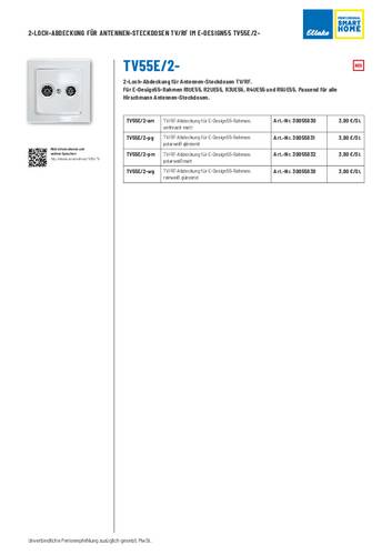 Eltako 1fach Abdeckung TV-, Radio-Steckdose Anthrazit 30055830 Eltako 1fach Abdeckung TV-, Radio-Steckdose Anthrazit 30055830 von Eltako
