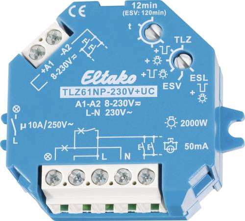 Eltako 61100301 Treppenlichtzeitschalter Unterputz, Einbau 230V von Eltako