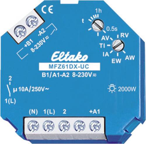 Eltako 61100604 MFZ61DX-UC Zeitrelais Multifunktional 230V 1 St. Zeitbereich: 0.5s - 1h 1 Schließer von Eltako
