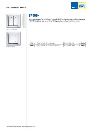 Eltako B4T55E-pg Funk Taster 4-Kanal Aufputz Reichweite max. (im Freifeld) 30m von Eltako