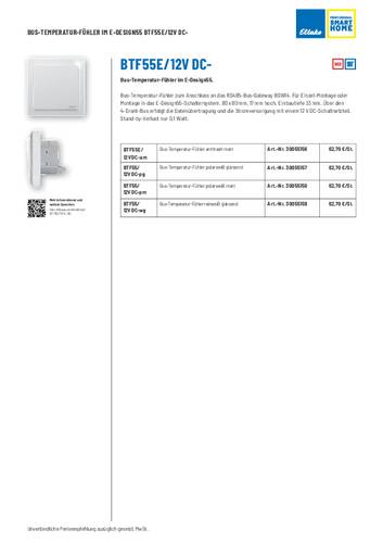 Eltako BTF55E/12V DC-wg Bus-Temperaturfühler Aufputz von Eltako