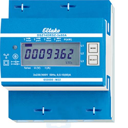Eltako DSZ14DRSZ-3x80A MID RS485 Zweiweg-Drehstromzähler Eltako DSZ14DRSZ-3x80A MID RS485 Zweiweg-Drehstromzähler von Eltako