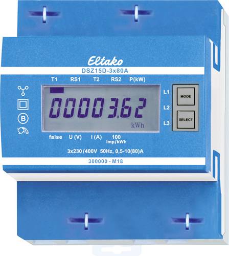 Eltako DSZ15D-3x80A MID Drehstromzähler digital 80A MID-konform: Ja 1St. Eltako DSZ15D-3x80A MID Drehstromzähler digital 80A MID-konform: Ja 1St. von Eltako