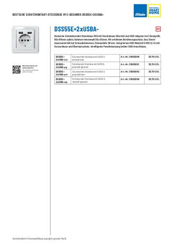 Eltako Einsatz Schutzkontakt-Steckdose Polarweiß, Reinweiß (RAL 9010) 30055891 von Eltako