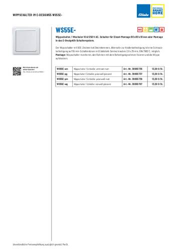 Eltako Einsatz Wechselschalter Anthrazit (seidenmatt) 30055735 von Eltako