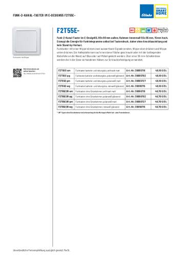 Eltako F2T55EOR-pm Funk Taster Aufputz Reichweite max. (im Freifeld) 30m von Eltako