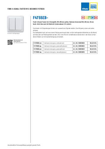 Eltako F4T55EB-pm Funk Taster Aufputz Reichweite max. (im Freifeld) 30m von Eltako