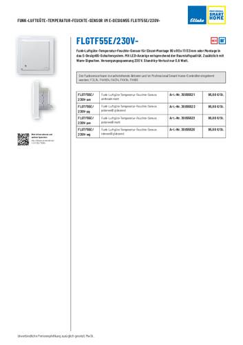 Eltako FLGTF55E/230V-pm Hygrostat Unterputz Eltako FLGTF55E/230V-pm Hygrostat Unterputz von Eltako