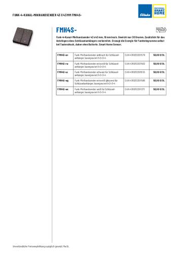 Eltako FMH4S-rw Funk Handsender Eltako FMH4S-rw Funk Handsender von Eltako