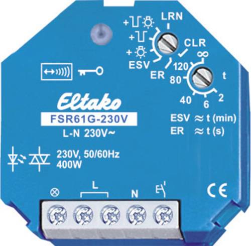 Eltako FSR61G-230V Funk Schalter 1-Kanal Unterputz Schaltleistung (max.) 400W Reichweite max. (im Fr von Eltako