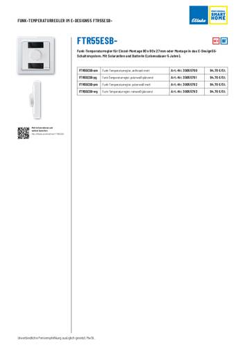 Eltako FTR55ESB-pm Temperaturregler Reichweite max. (im Freifeld) 30m von Eltako