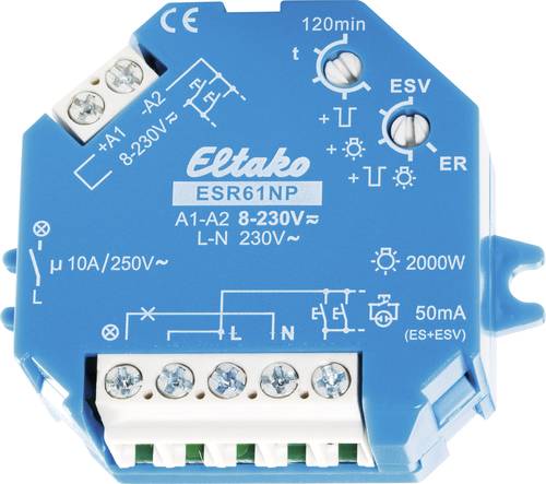 Eltako Stromstoß-Schalter Auf-/Unterputz ESR61NP 1 Schließer 230 V/DC, 230 V/AC 10A 2000W 1St. von Eltako
