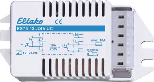 Eltako Stromstoß-Schalter Festeinbau ES75-12..24V UC 1 Schließer 230V 500W 1St. von Eltako