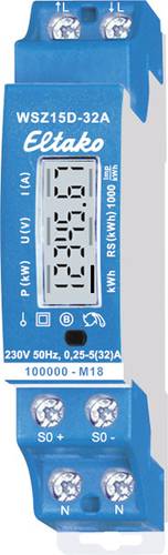 Eltako WSZ15D-32A MID Wechselstromzähler digital 32A MID-konform: Ja 1St. Eltako WSZ15D-32A MID Wechselstromzähler digital 32A MID-konform: Ja 1St. von Eltako