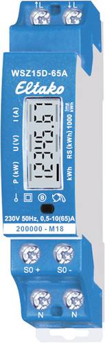 Eltako WSZ15D-65A MID Wechselstromzähler digital 65A MID-konform: Ja 1St. Eltako WSZ15D-65A MID Wechselstromzähler digital 65A MID-konform: Ja 1St. von Eltako