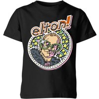 Elton John Star Kids' T-Shirt - Black - 9-10 Jahre von Elton John
