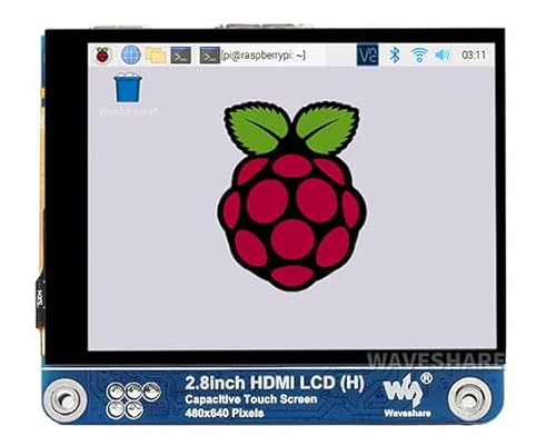 2.8" LCD kapazitives Touch-Display für Raspberry Pi, 480x640, IPS WaveShare 2.8inch HDMI LCD (H) Waveshare 21316 von Elty