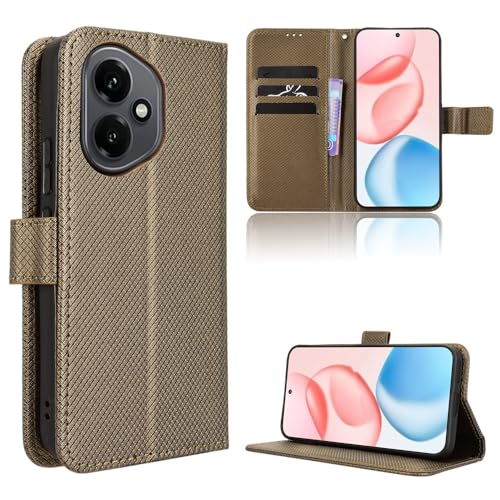 Elubugod Kompatibel mit Honor 400 Handytasche,Kompatibel mit Honor 400 5G DNY-NX9 Hülle Klapphülle Handytasche Brown von Elubugod