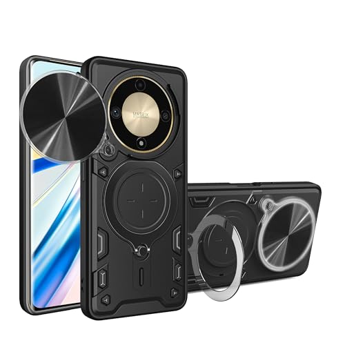 Elubugod Kompatibel mit Honor Magic6 Lite,Kompatibel mit Honor X50 GT 5G Handytasche,Kompatibel mit Honor X9b 5G ALI-NX1 / X50 5G ALI-AN00 Hülle Schutzhülle Kamera Schiebeabdeckung Black Elubugod Kompatibel mit Honor Magic6 Lite,Kompatibel mit Honor X50 GT 5G Handytasche,Kompatibel mit Honor X9b 5G ALI-NX1 / X50 5G ALI-AN00 Hülle Schutzhülle Kamera Schiebeabdeckung Black von Elubugod