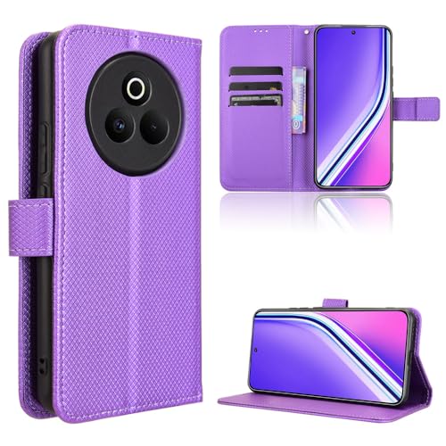 Elubugod Kompatibel mit Realme P3 Pro 5G Handytasche,Kompatibel mit Realme P3 Pro 5G RMX5032 Hülle Klapphülle Handytasche Purple von Elubugod