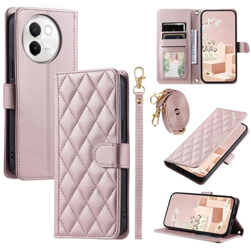 Elubugod Kompatibel mit Vivo V40 Lite Hülle,Kompatibel mit Vivo V30E 5G V2340 V2339 / V40 Lite V2341 Flip Ledertasche Schutzhülle Hülle Pink Elubugod Kompatibel mit Vivo V40 Lite Hülle,Kompatibel mit Vivo V30E 5G V2340 V2339 / V40 Lite V2341 Flip Ledertasche Schutzhülle Hülle Pink von Elubugod