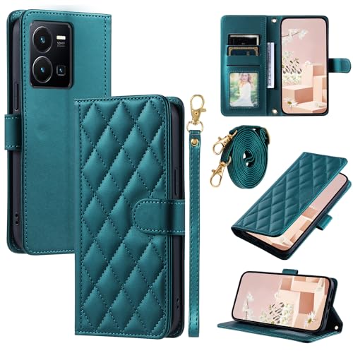 Elubugod Kompatibel mit Vivo Y35 4G Hülle,Kompatibel mit Vivo Y22 4G V2207 / Y22s 4G V2206 / Y77 5G V2169 / Y77E 5G V2166BA Flip Ledertasche Schutzhülle Hülle Green Elubugod Kompatibel mit Vivo Y35 4G Hülle,Kompatibel mit Vivo Y22 4G V2207 / Y22s 4G V2206 / Y77 5G V2169 / Y77E 5G V2166BA Flip Ledertasche Schutzhülle Hülle Green von Elubugod
