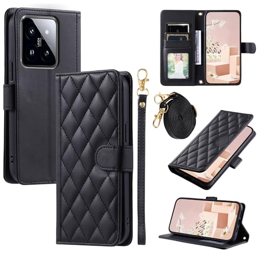 Elubugod Kompatibel mit Xiaomi 14 Hülle,Kompatibel mit Xiaomi 14 5G 23127PN0CC Flip Ledertasche Schutzhülle Hülle Black Elubugod Kompatibel mit Xiaomi 14 Hülle,Kompatibel mit Xiaomi 14 5G 23127PN0CC Flip Ledertasche Schutzhülle Hülle Black von Elubugod