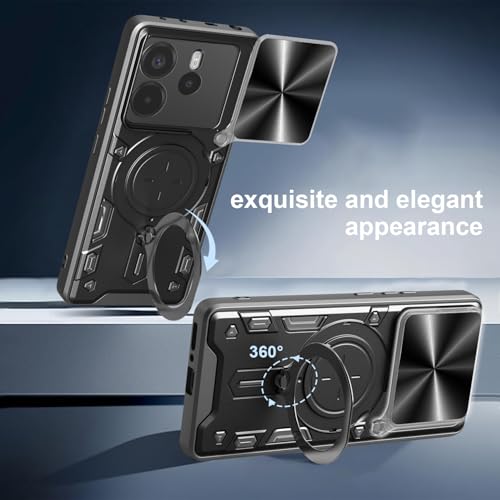 Elubugod Kompatibel mit Xiaomi Redmi Note 14 4G Handytasche,Kompatibel mit Xiaomi Redmi Note 14 4G 24117RN76G Hülle Schutzhülle Kamera Schiebeabdeckung Blue von Elubugod
